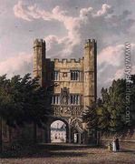 Trinity Gate, Cambridge, from The History of Cambridge, engraved by Joseph Constantine Stadler (fl.1780-1812), pub. by R. Ackermann, 1815 - William Westall