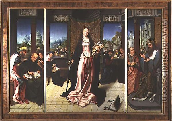 St. Catherine and the Philosophers - Goossen van der Weyden
