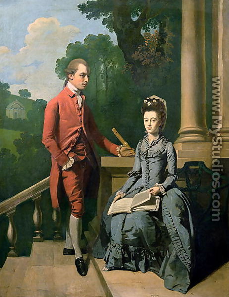 Portrait of a gentleman and his wife - Francis Wheatley