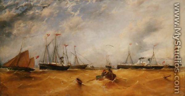Shipping at the North of Grimsby Harbour - James H. Wheldon