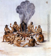 Indians round a Fire - John White
