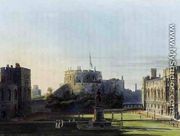 The Upper Ward, Windsor Castle, from Royal Residences, engraved by Thomas Sutherland (b.1785), pub. by William Henry Pyne (1769-1843), 1819 - Charles Wild