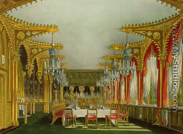 The Gothic Dining Room at Carlton House from Pyne
