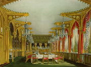 The Gothic Dining Room at Carlton House from Pyne's 'Royal Residences' engraved by Thomas Sutherland (b.c.1785), published in 1819 - Charles Wild