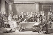 Queen Victoria's first Council, Kensington Palace, 21 June 1837, from llustrations of English and Scottish History Volume II - Sir David Wilkie