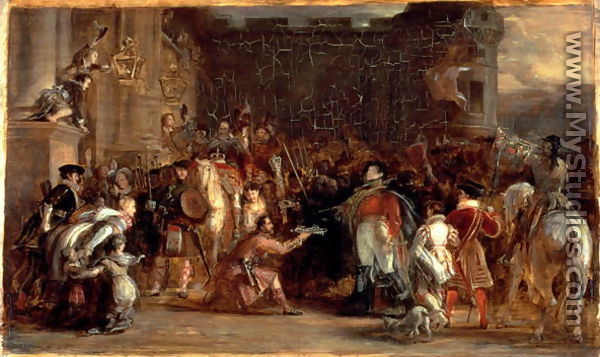 The Entrance of George IV (1762-1830) at Holyroodhouse, 1828 - Sir David Wilkie