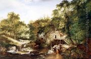 A Wooded river landscape - Edward Charles Williams