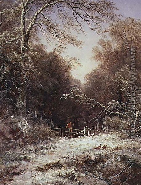 The Lane: Winters Morning - George Alfred Williams