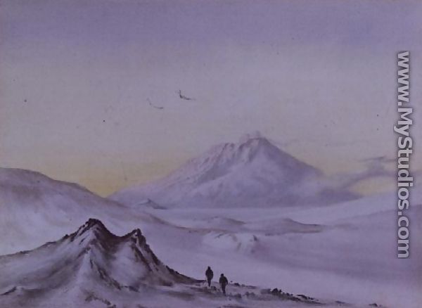 Mount Erebus from Hut Point, March 1911 - Edward Adrian Wilson