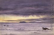 Looking North up McMurdo Strait, Midday, 26th July 1902 - Edward Adrian Wilson
