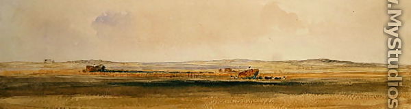Harvesting in the Lincolnshire Wolds - Peter de Wint