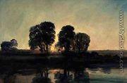 River Landscape at Sunset - Peter de Wint