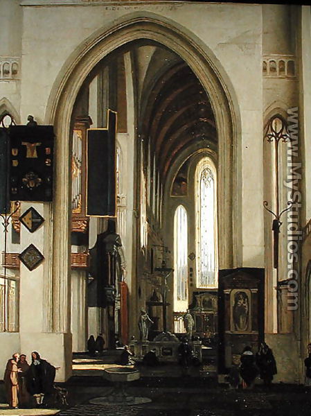Interior of a Church with Figures, 1685 - Emanuel de Witte