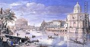 View of the Castel Sant Angelo, Rome, 1685 - Caspar Andriaans Van Wittel