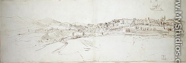 View of Urbino from the colle di San Donato - Caspar Andriaans Van Wittel