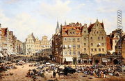 The Market in Wroclaw, 1877 - Adelbert Wolfl