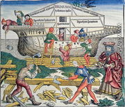 The Building of Noahs Ark, from the Nuremberg Chronicle by Hartmann Schedel, 1493 - Michael Wolgemut