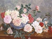 Roses in a Blue Vase - Eleanor Stuart Wood