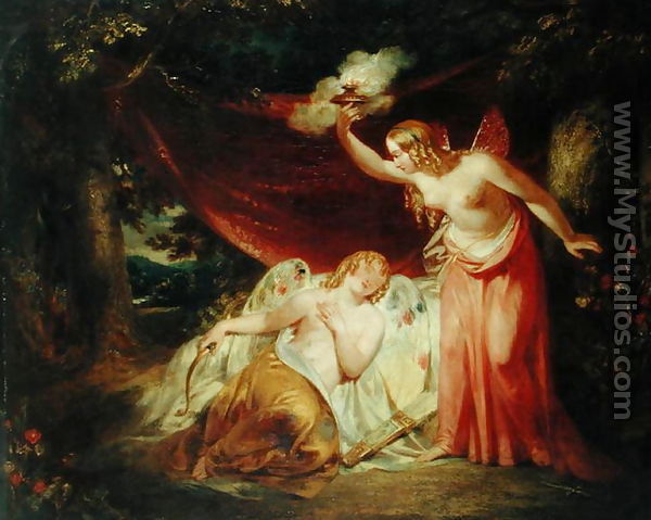 Psyche Enamoured of Cupid - John Wood