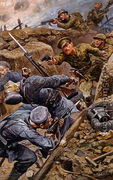 Captain Reginald James Young winning the Military Cross at the Battle of the Somme, 1916 - Stanley L. Wood