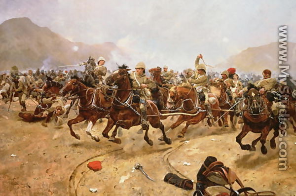 Maiwand 1880: Saving the Guns, 1882 - Richard Caton Woodville