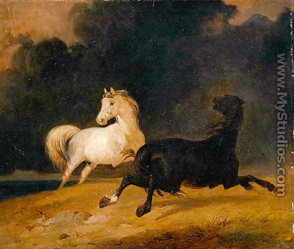 Horses in a Thunderstorm, 1823 - Thomas Woodward