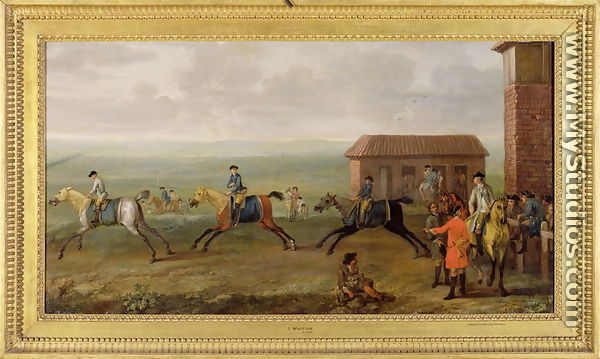 Lord Portmore Watching Racehorses on Exercise on Newmarket Heath, c.1735 - John Wootton