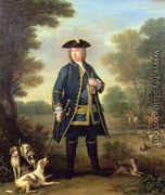 Portrait of Sir Robert Walpole (1676-1745) as Master of the Kings Staghounds in Windsor Forest - John Wootton