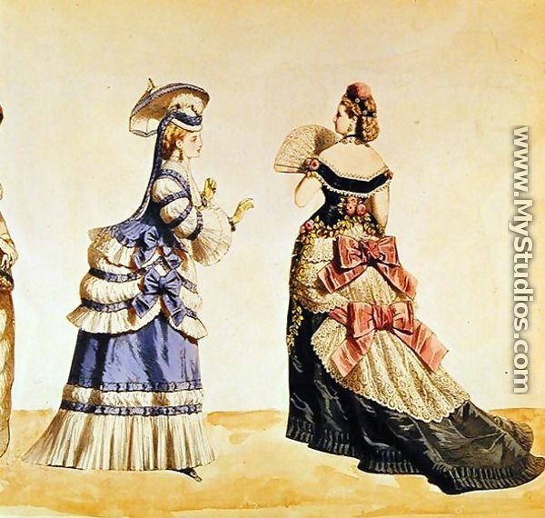 Fashion designs for women from the 1860