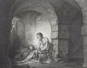 The Captive, engraved by Thomas Ryder (1746-1810) 1786 - Josepf Wright Of Derby