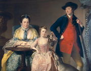 James and Mary Shuttleworth with one of their Daughters, 1764 - Josepf Wright Of Derby