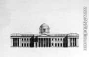 Elevation of Principal Front of a house, 1815 - Benjamin Dean Wyatt