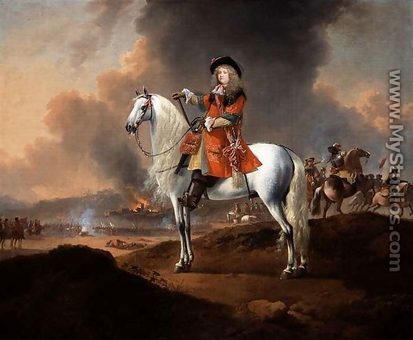 Lieutenant-Colonel Randolph Egerton MP (d.1681) of the Kings Troop of Horse Guards, c.1672 - Jan Wyck