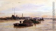 Barges at Sunset - William Lionel Wyllie