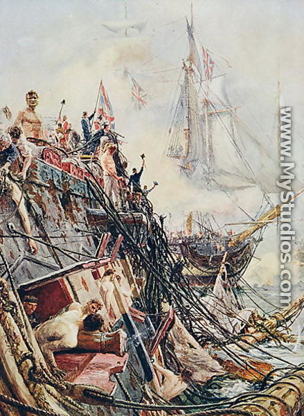 Crippled but unconquered: The Belleisle at the Battle of Trafalgar, 21st October 1805, from 