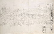 St. Paul's Cathedral, from The Panorama of London, c.1544 - Anthonis van den Wyngaerde