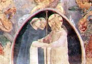 Christ welcoming two Dominican friars, lunette - Giovanni Battista Vanni