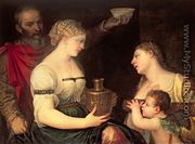 Allegory of Married life depicting the Gods Vesta, Hymen, Mars and Venus - (Alessandro) Padovanino (Varotari)