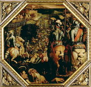 The Battle of Marciano in 1553, from the ceiling of the Salone dei Cinquecento, 1565 - Giorgio Vasari