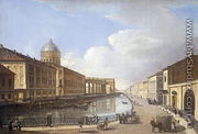 View of Kazan Cathedral, from Ekaterina Canal, St. Petersburg - Timofei Alexeyevich Vasiliev