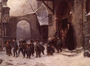 Snow Scene: Children Leaving School, c.1853 - Marc Louis Benjamin Vautier