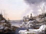 Winter landscape - Pieter Jan van Veen