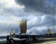 Fishing Boats Coming Ashore - Willem van de, the Younger Velde