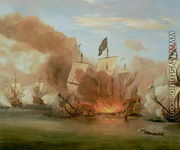 The Burning of The Royal James at the Battle of Sole Bank, 6th June 1672 - Willem van de, the Younger Velde