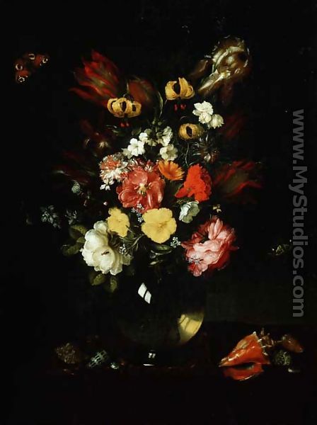 Vase of Flowers - Adriaen Pietersz. Van De Venne