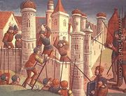 Scene from a battle defending Constantinople, from Ogier le Danois, 1499 - Antoine Verard