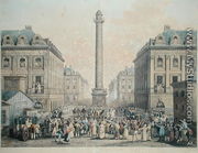 Charles-Ferdinand de France 1778-1820 Duc de Berry returning to the Tuileries through the Place Vendome, 1814 - Nicolas Joseph Vergnaux