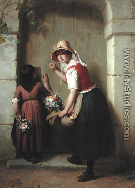The Flower Sellers - Francois Verheyden