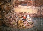 Campaign of Emperor Charles V against the Turks at Tunis in 1535: the Battle of Goletta, detail of a horse being lowered into a boat, cartoon for a tapestry - Jan Cornelisz Vermeyen