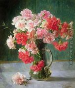 Still life of Carnations - Emile Vernon